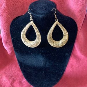 Gold tone Mesh earrings